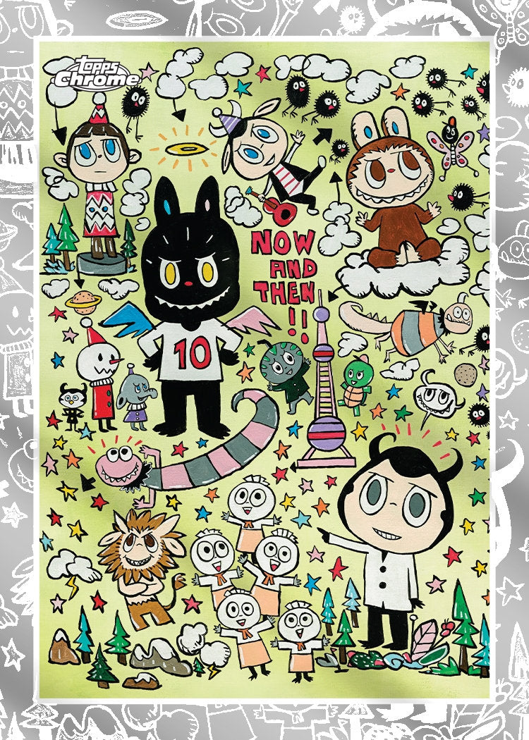 2025 Topps Labubu Chrome 10th Anniversary Hobby Box gyűjtői doboz