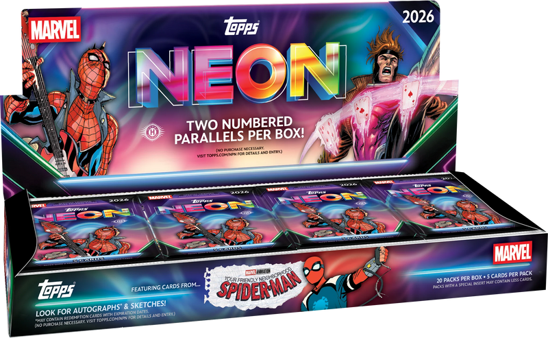 Box Live Break 190: Topps Marvel Neon 2db hobby box pack Break