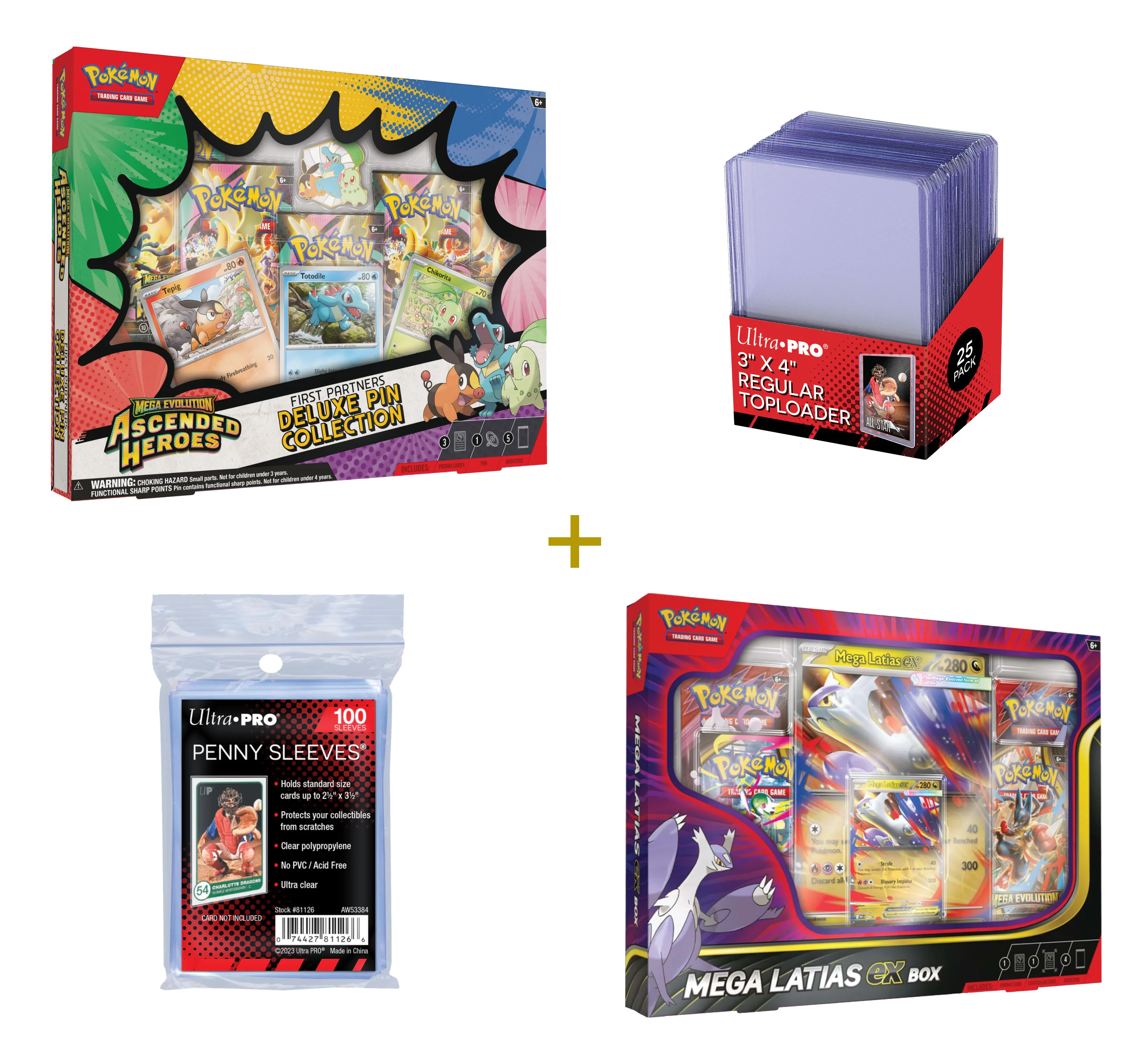 Medium Pokemon Collector set (Ascended Heroes Delux Pin + Mega Latias collection + Kártyavédelem)