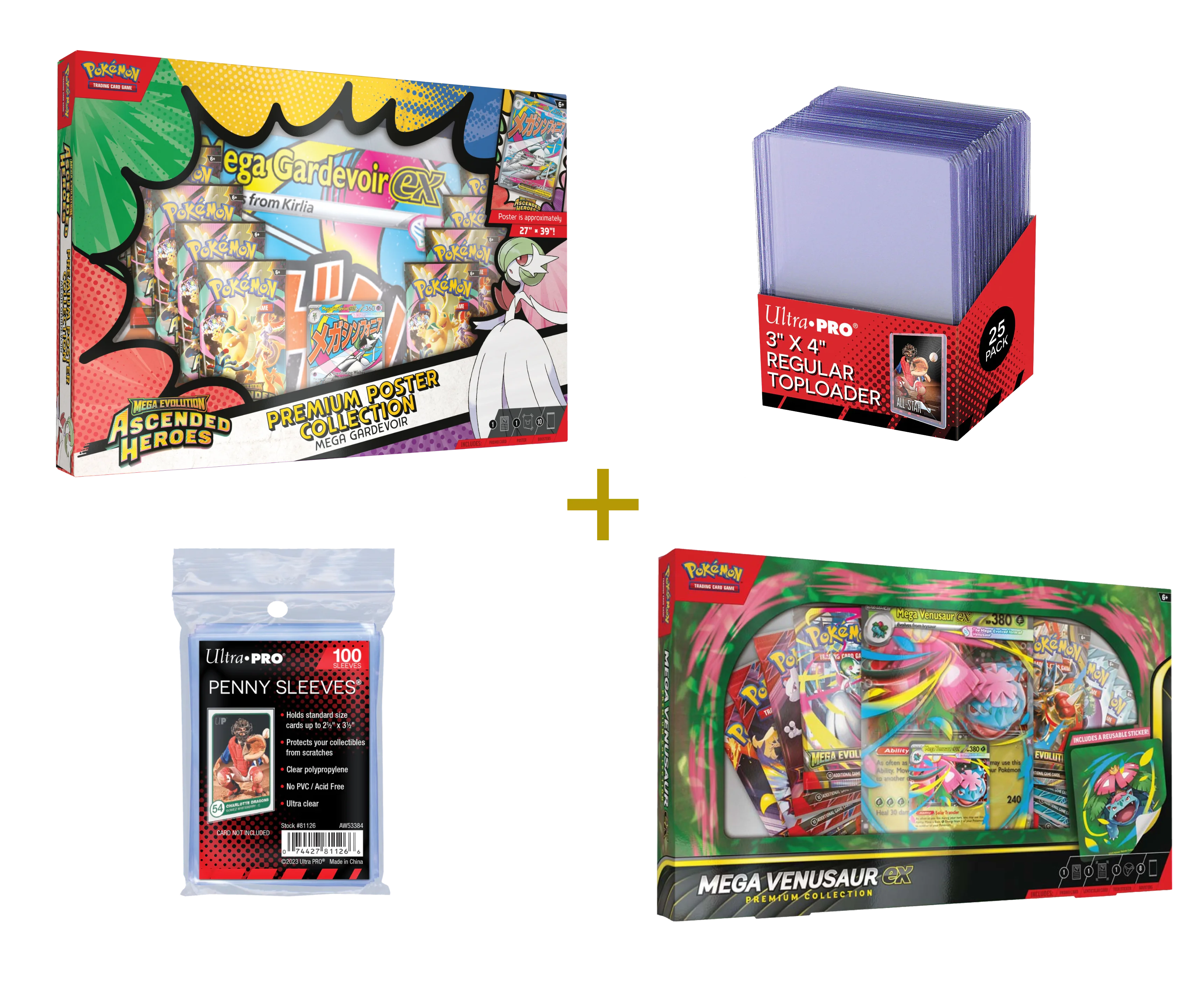 Premium Pokemon Collection Set (Ascended Poster Collection + Venusaur Premium Collection + Kártyavédelem)