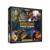 Trading card game box for 'Riftbound League of Legends' with character illustrations on a white background.