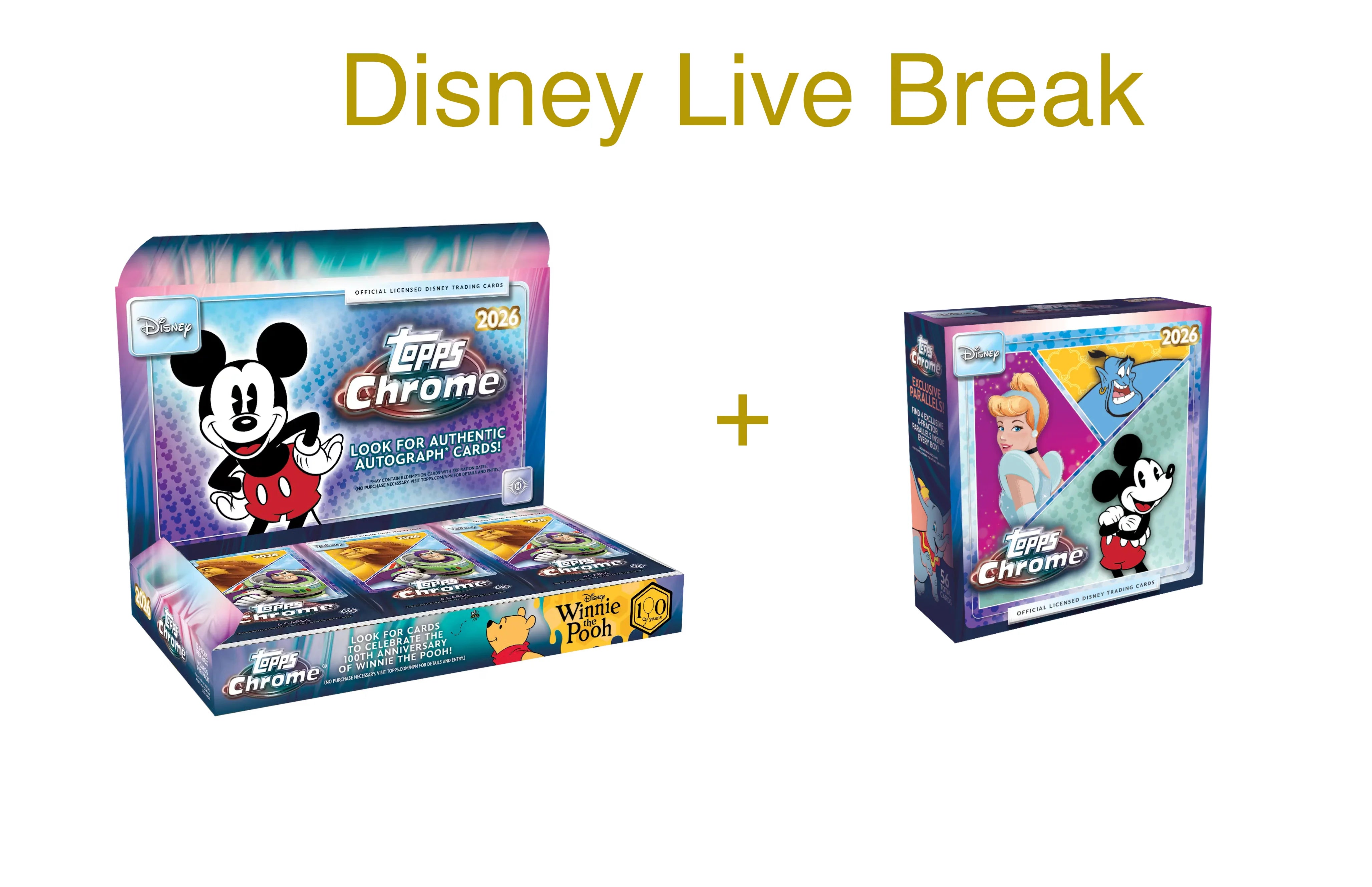 Live break - Topps Chrome Disney 2026 Hobby Box + Mega Box Kombó