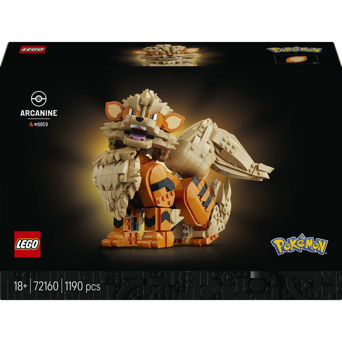 LEGO Pokémon Arcanine részletgazdag 1190 elem