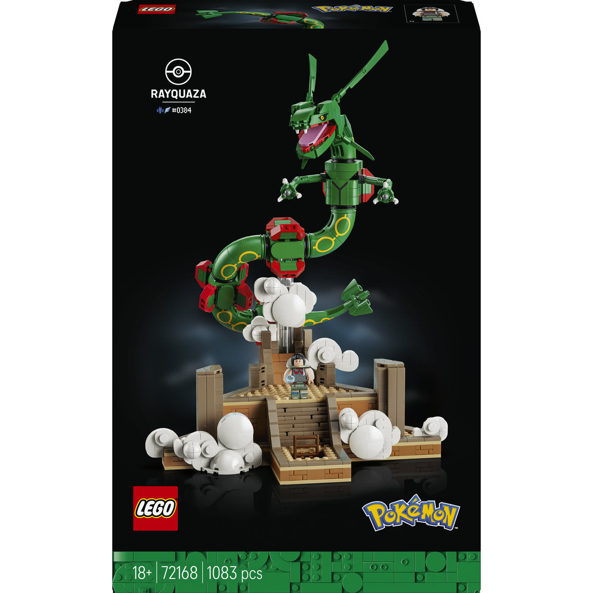 LEGO Pokémon Rayquaza kiállítható modell 38 cm magas
