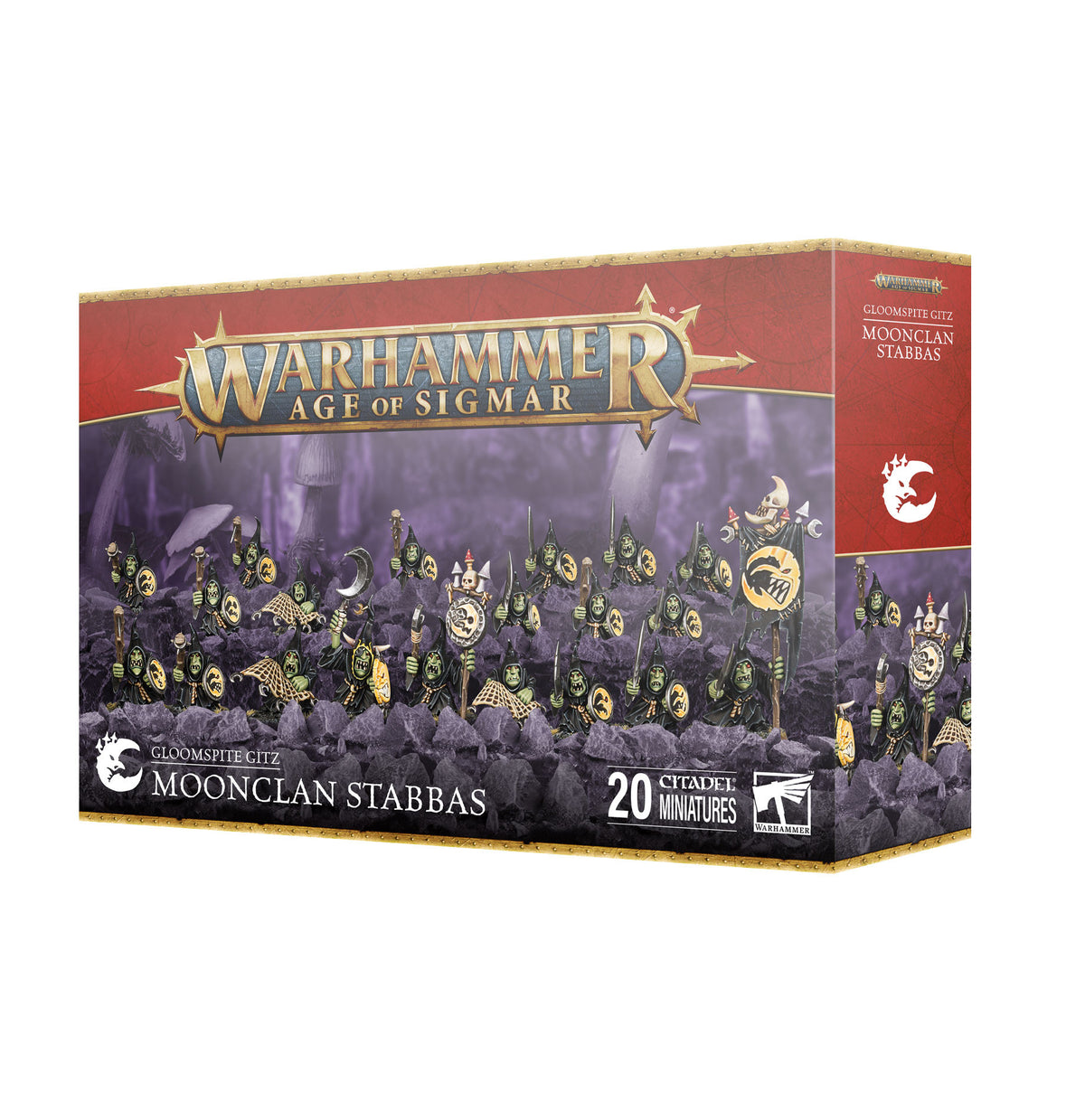 Warhammer Gloomspite Gitz Moonclan Stabbas gyalogos miniatúrák