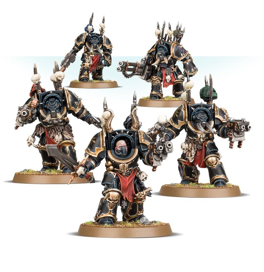 Warhammer 40,000 Chaos Terminators műanyag miniatűrák készlet