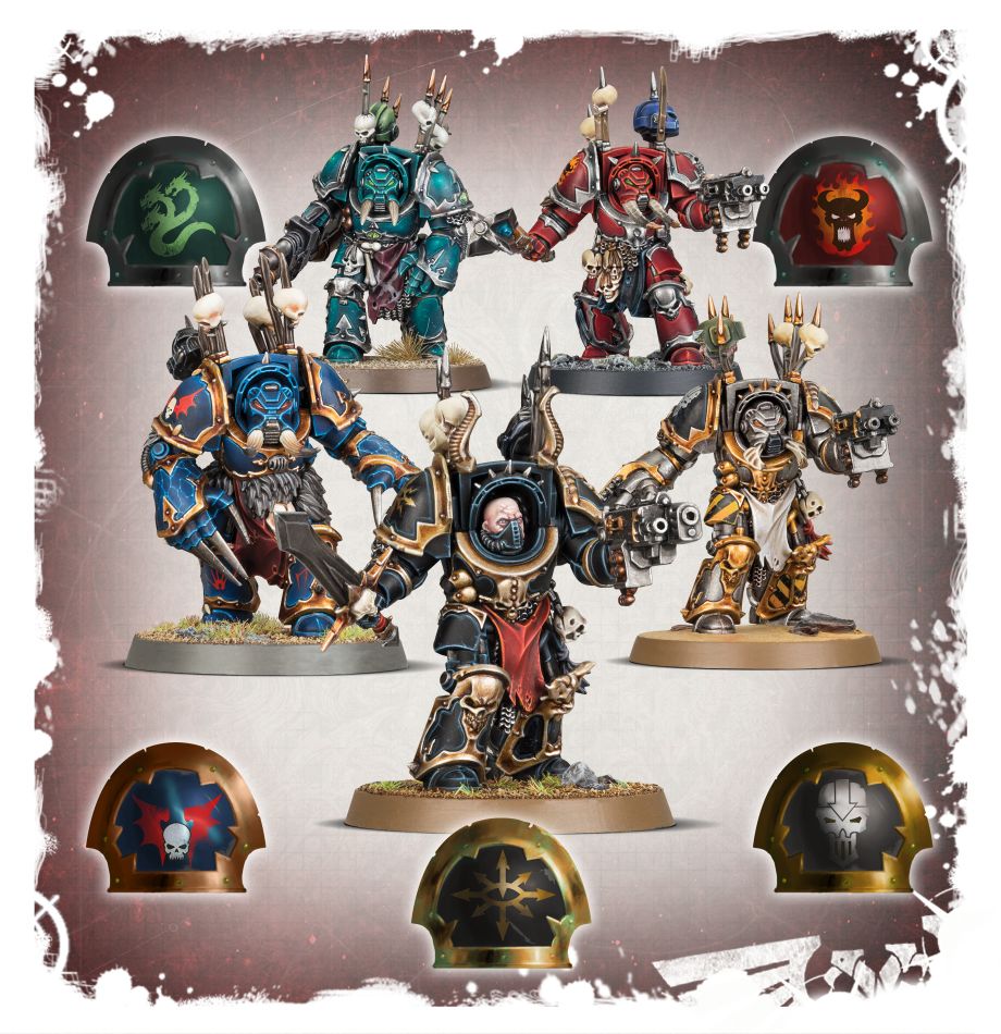 Warhammer 40,000 Chaos Terminators műanyag miniatűrák készlet