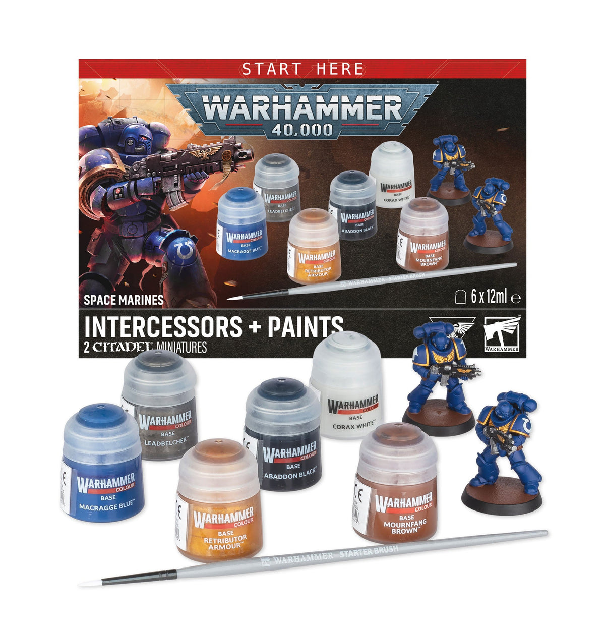 Warhammer 40,000 Space Marines Intercessors + Paints készlet