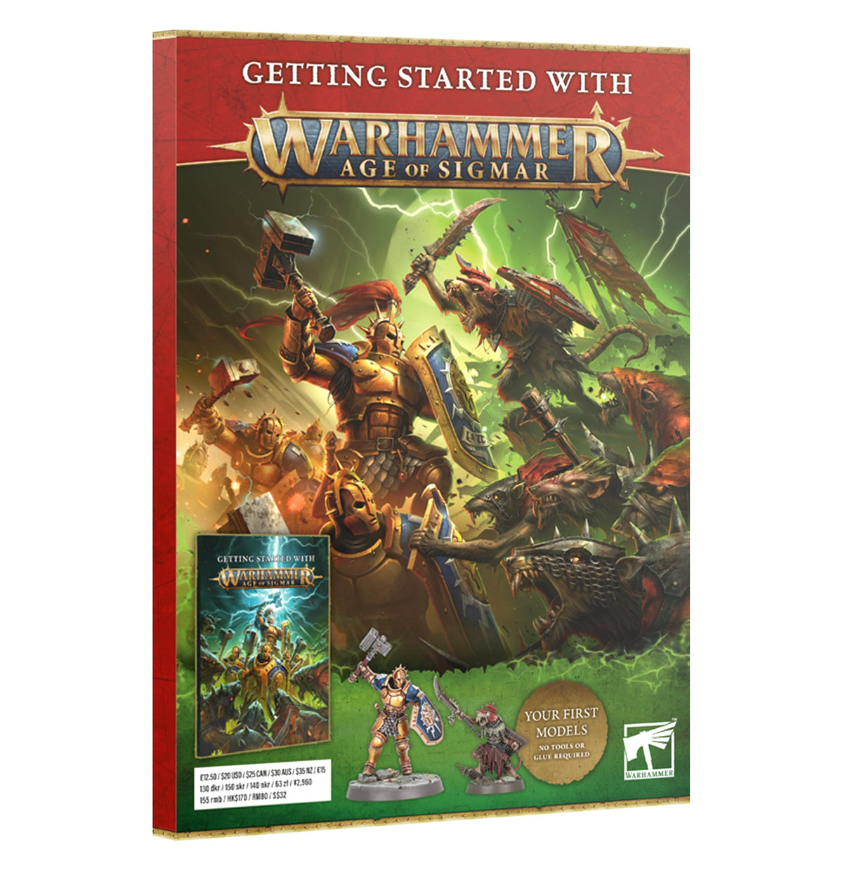 Warhammer Age of Sigmar Getting Started magazin két figurával