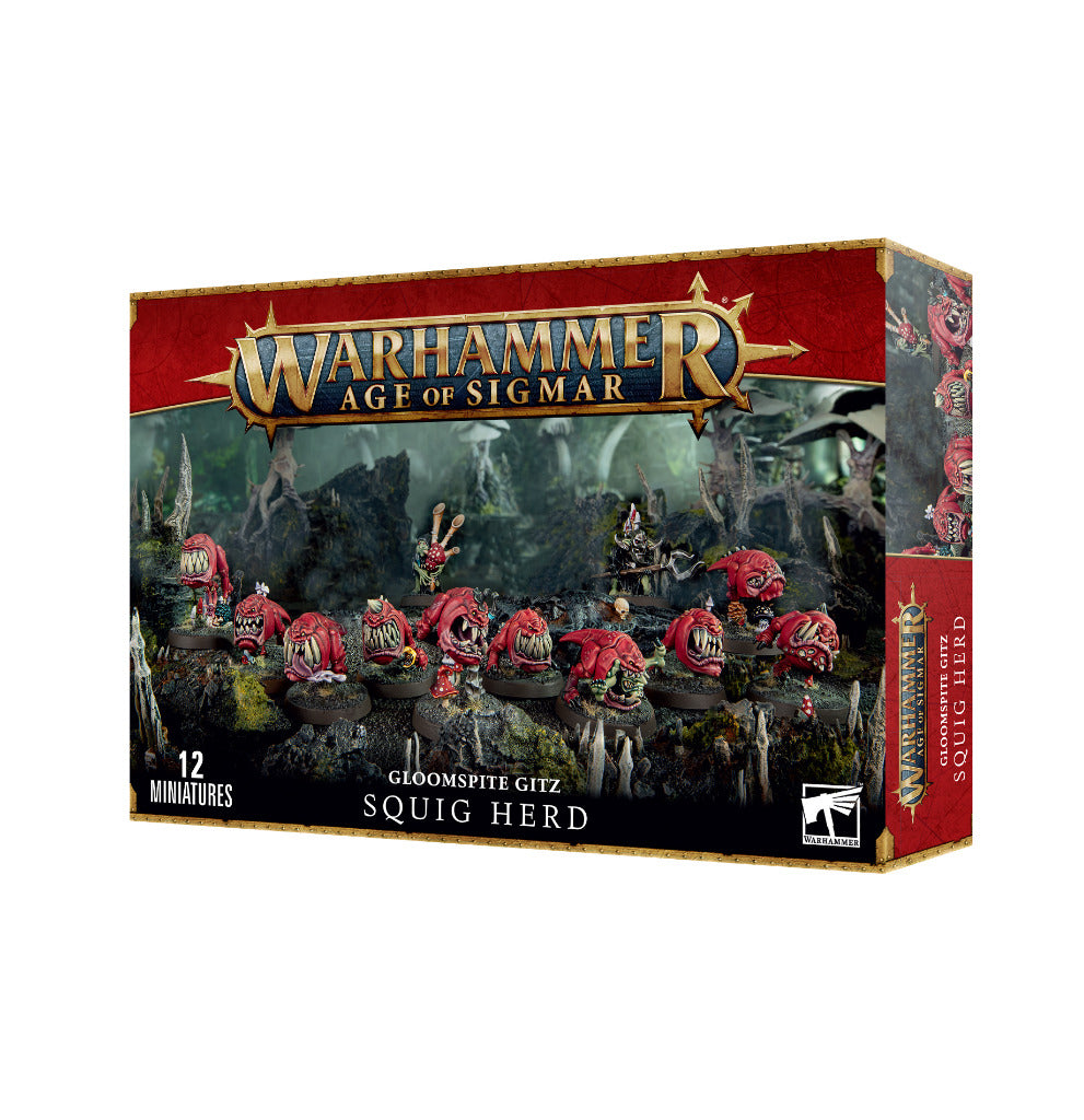 Warhammer Age of Sigmar Gloomspite Gitz Squig Herd miniatűrök