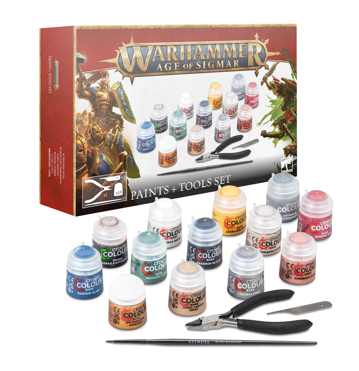 Warhammer Age of Sigmar Paints + Tools Set festékek és eszközök