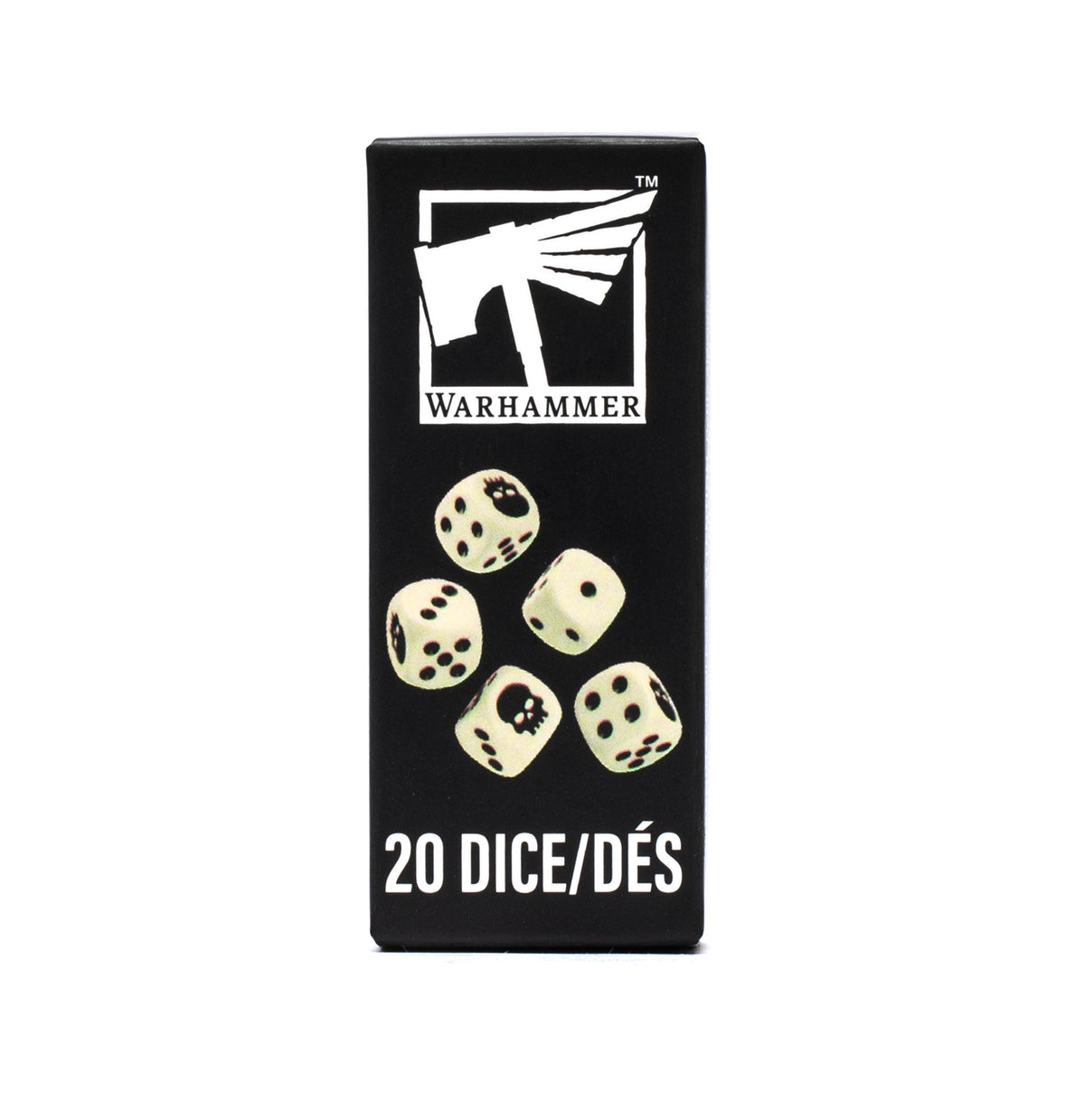 Warhammer Dice Set csontszín dobókockák fekete jelölésekkel