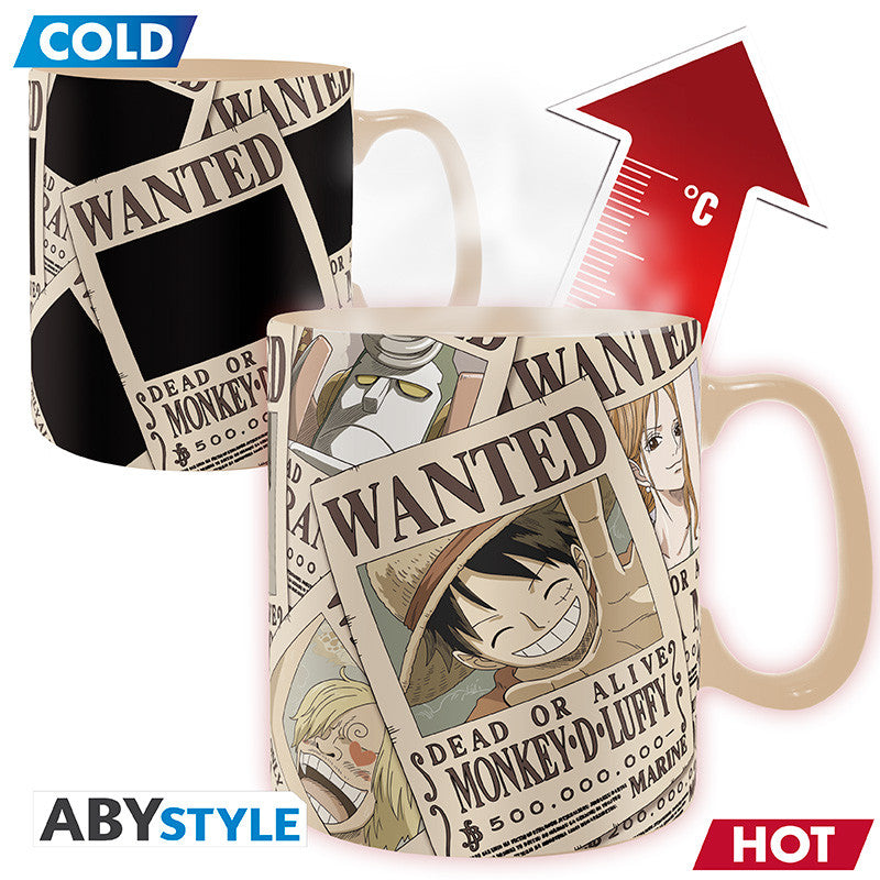 One Piece Wanted hőre változó bögre – 460 ml