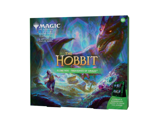 Magic The Gathering The Hobbit Scene Box hat foil jelenetkártyával és három Play Boosterrel